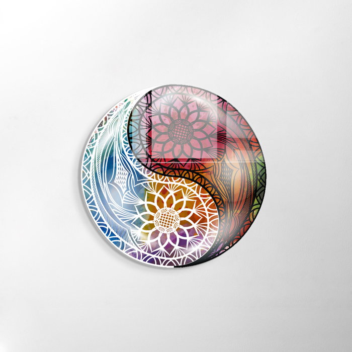 Wallity Cuadro decorativo de vidrio templado Multicolor 60 cm